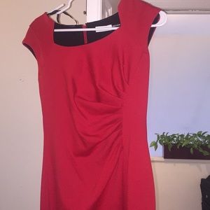 Red Calvin Klein dress
